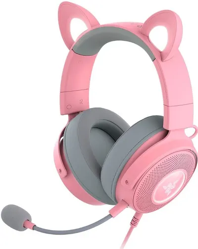 Căști gaming Razer - Kraken Kitty Edition V2 Pro, Quartz