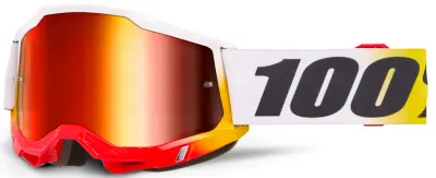 Ochelari atv cross 100% Accuri 2 Torken, lentila oglinda rosie