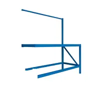 Prelungire masa de lucru industriala cu cadru superior pentru panou, dimensiuni L1000 &times; D600 &times; H1000/1500 mm, capacitate 1000 kg/nivel-Blue