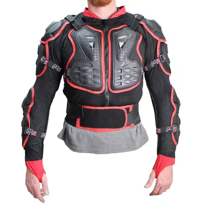 Protectie cross enduro, Buzer VIG-20500, marime 2XL, culoare negru rosu