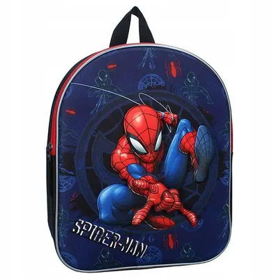 Rucsac copii 3D, Spiderman, 26x32x11 cm, bretele ergonomice ajustabil