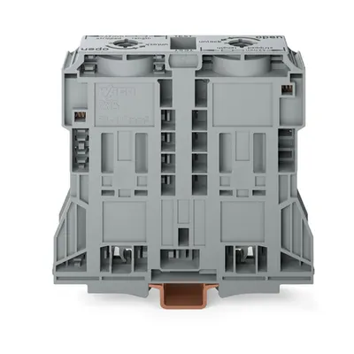 2-conductor through terminal block; 185 mm²; lateral marker slots; only for DIN 35 x 15 rail; POWER CAGE CLAMP; 185,00 mm²; gray