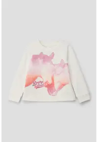 Bluza sport cu imprimeu grafic - Alb/Roz