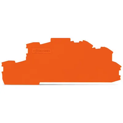 End and intermediate plate; 1 mm thick; only for use with fuse plugs; orange