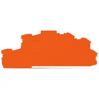 End and intermediate plate; 1 mm thick; only for use with fuse plugs; orange