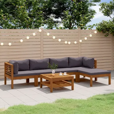 Gossi set mobilier gradina cu perne, 6 piese, lemn masiv acacia