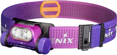 Lanternă frontală Fenix - HM65R-T V2.0 LED, roz și violet