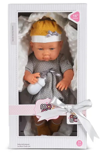 Păpuşă Moni Toys - Cu sticlă, 41 cm