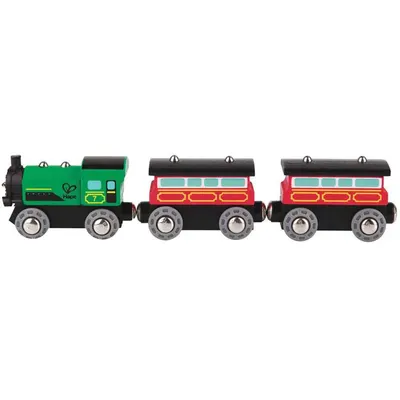 Locomotiva cu 2 vagoane din lemn Hape