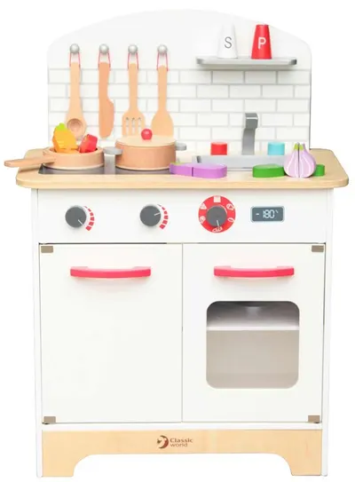 Cutie din lemn pentru copii Classic World - Cu accesorii