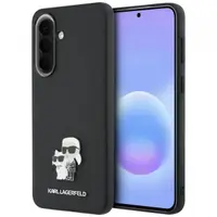 Husa pentru Samsung Galaxy A57 5G, Karl Lagerfeld, Saffiano Karl & Choupette Metal, Neagra