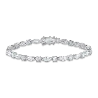 Bratara tennis din aur alb cu diamante marquise de 4.95ct