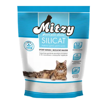Nisip Silicat Pentru Pisici Mitzy 3.8 L
