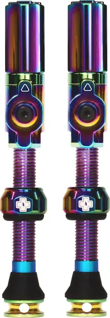 Muc-Off Tubeless Valve Big Bore Hybrid Large Iridescent Schräder Valve 45mm
