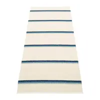 Covor tip traversă pentru interior și exterior albastru/crem 70x180 cm Olle Blue Vanilla – Pappelina