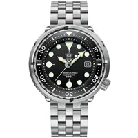 Ceas automatic de scufundări STEELDIVE SD1970, 44 mm, mecanism NH35, cristal safir, bezel ceramic verde, 20 ATM, sport diving