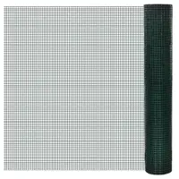 vidaXL Plasă de sârmă găini, verde, 1 x 25 m, oțel galvanizat