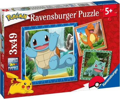 Puzzle pentru copii Ravensburger 3 x 49 piese - Pokemon
