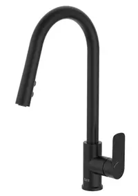 Baterie bucatarie Roca Cala A5A816ENB0, inalta, tip C, dus, mat, Negru