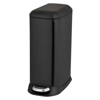 Coș de gunoi negru mat cu pedală din oțel 12 l Design – Wenko