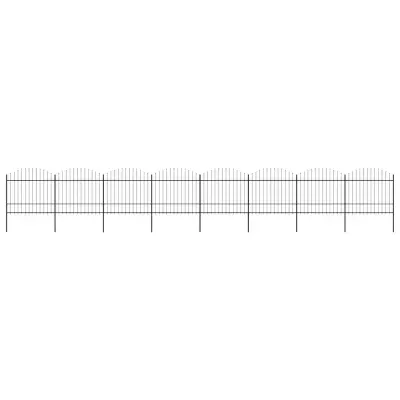 vidaXL Gard de grădină cu vârf tip suliță din oțel 1339x175 cm, negru