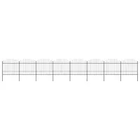 vidaXL Gard de grădină cu vârf tip suliță din oțel 1339x175 cm, negru