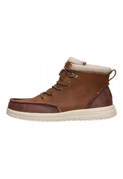 Ghete barbatesti - Hey Dude - Bradley Classic Tumbled - maro cognac - marimea 45 - cu sireturi - imblanite