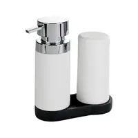 Set 2 dozatoare pentru detergent de vase și săpun lichid Wenko Squeeze, 250 ml,, alb