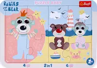 Puzzle în ramă Trefl 2 în 1 - Bebeluși drăguți