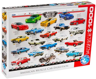 Puzzle Eurographics din 1000 de piese - Dezvoltarea autoturismelor puternice din America