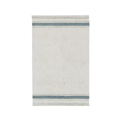 Covor albastru/crem lavabil/țesut manual din bumbac 140x200 cm Gastro Vintage Blue – Lorena Canals