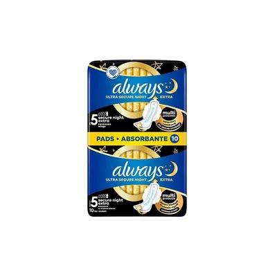 Absorbante Ultra Secure Night Extra, 10 bucati, Always