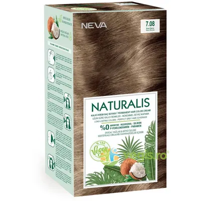 Vopsea de Par Vegana, fara Amoniac Blond Nisipiu 7.08 Naturalis Neva 150ml