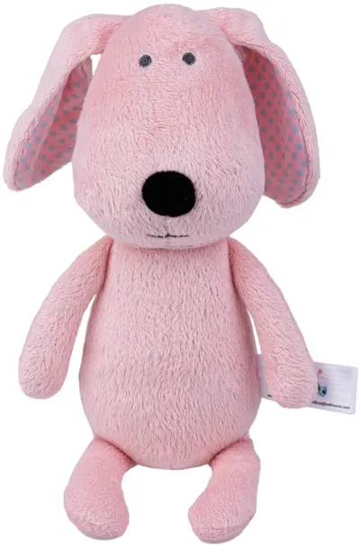 Jucărie moale de îmbrățișat Bali Bazoo - Dog, 28 cm, roz