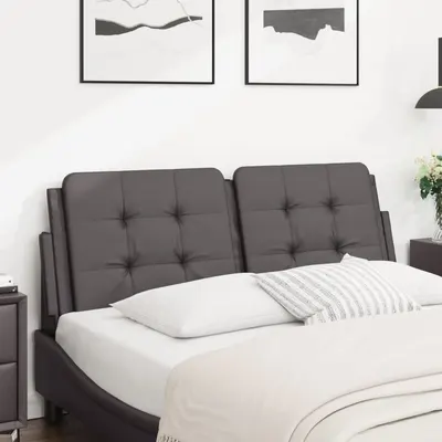 vidaXL Pernă pentru tăblie pat, Zadar, gri, 120 cm, piele artificială