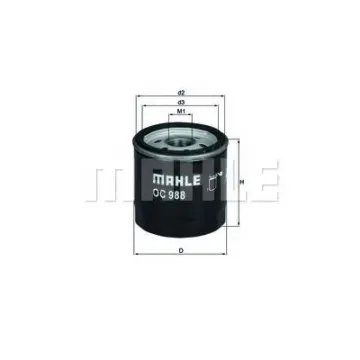 Filtru ulei MAHLE ORIGINAL OC 988