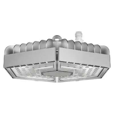Corp de iluminat supendat pentru hala ESALITE HB - 24K - ELLIPTICAL OPTIC - DALI - 5700 K (CRI 80) - IP65 - CLASS I - RAL 9006 GREY