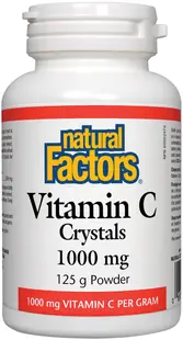 Vitamin C Crystals, 1000 mg, 125 g, Natural Factors