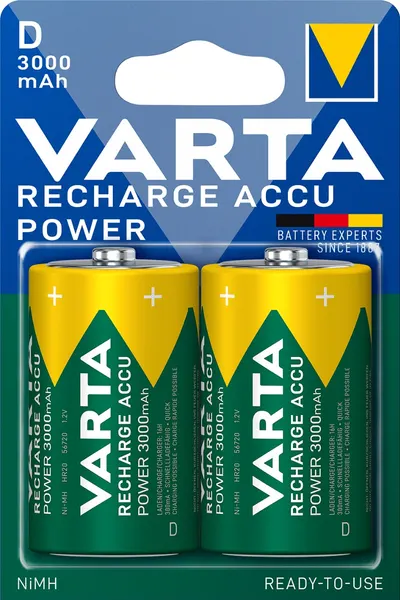 Baterie reîncărcabilă VARTA - Recharge Accu Power, D, 2 buc.