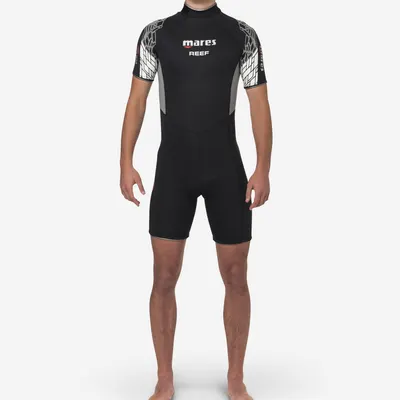 Combinezon shorty scufundări MARES neopren 2,5mm REEF negru/gri Bărbați