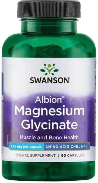Magnesium Glycinate, 133 mg, 90 capsule, Swanson