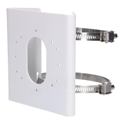 Suport de montaj pe stalp Hikvision DS-1275ZJ-S-SUS, dimensiuni: 144 mm × 131.6 mm × 44.3 mm, greutate: 760 g