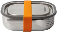Cutie de prânz Black+Blum - Oțel și silicon , 20 x 15 x 6.5 cm, portocale