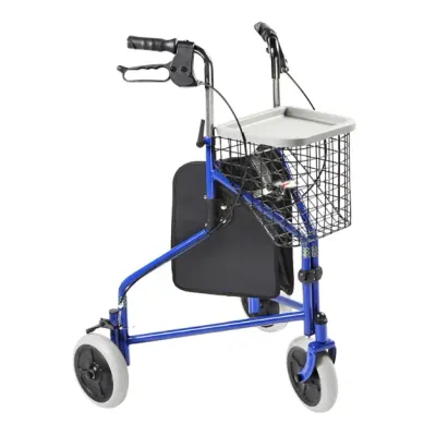 Rolator ortopedic Trigo, cu 3 roti, geanta si cos, Kid-Man 5041C