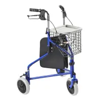 Rolator ortopedic Trigo, cu 3 roti, geanta si cos, Kid-Man 5041C