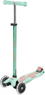 Trotinetă pentru copii Micro - Maxi Micro Deluxe LED, Mint