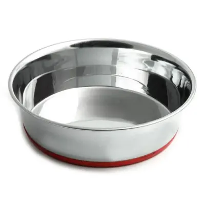 Castron antiderapant cu baza rosie 4Dog 0,9 L - 17 cm