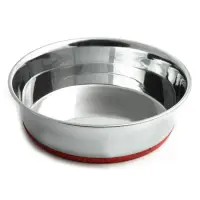 Castron antiderapant cu baza rosie 4Dog 0,9 L - 17 cm