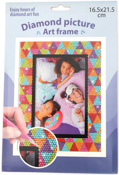 Ramă foto din carton Em Art - pentru lipire cu diamante (opțiunea 3), 16.5 x 21.5 cm