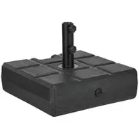 Outsunny Suport 40kg Pătrat pentru Umbrelă Soare, Efect Lemn, Bază Rezistentă din Plastic | Aosom Romania